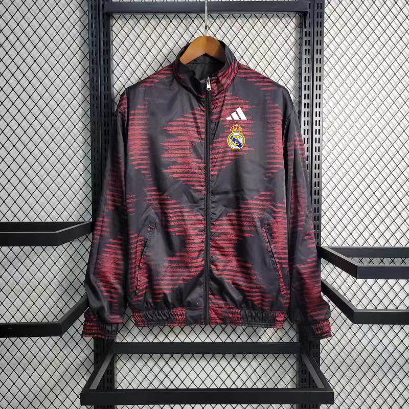 AAA Quality Real Madrid 23/24 Reversible Wind Coat - Black/Red